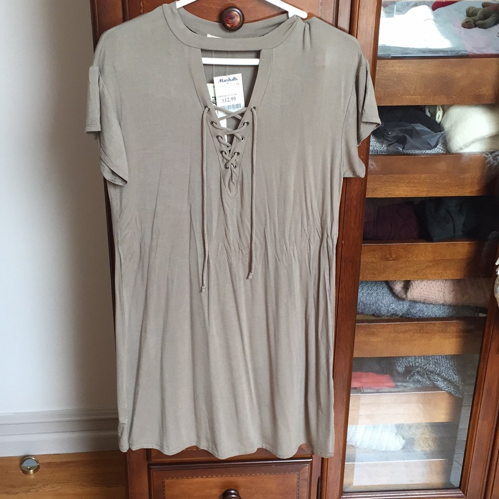 T-shirt Dress with Front Tie
